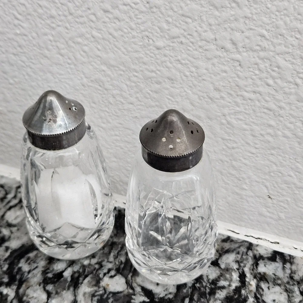VINTAGE Waterford Crystal LISMORE Salt & Pepper‎ Shaker Set